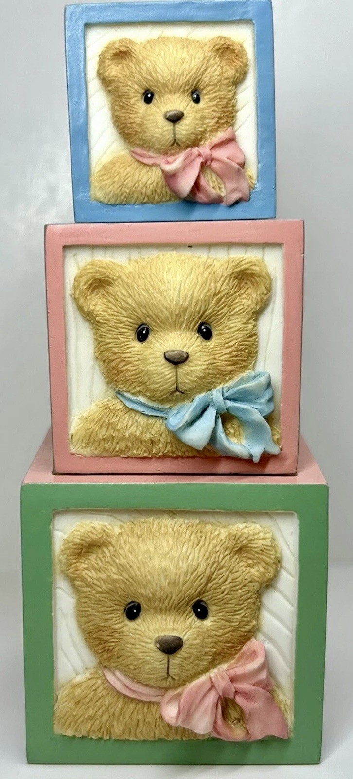 Cherished Teddies “Love Letters Blocks” set of three 240281 New W/ original Box