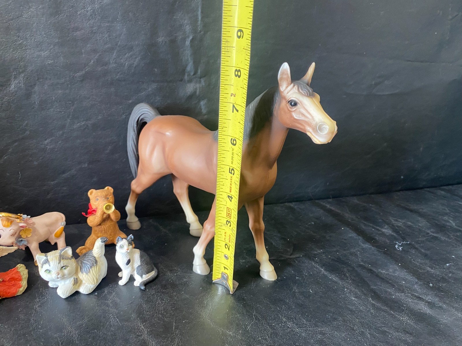 animal figures figurines statue rabbit elephant horse cat kitten lot collection