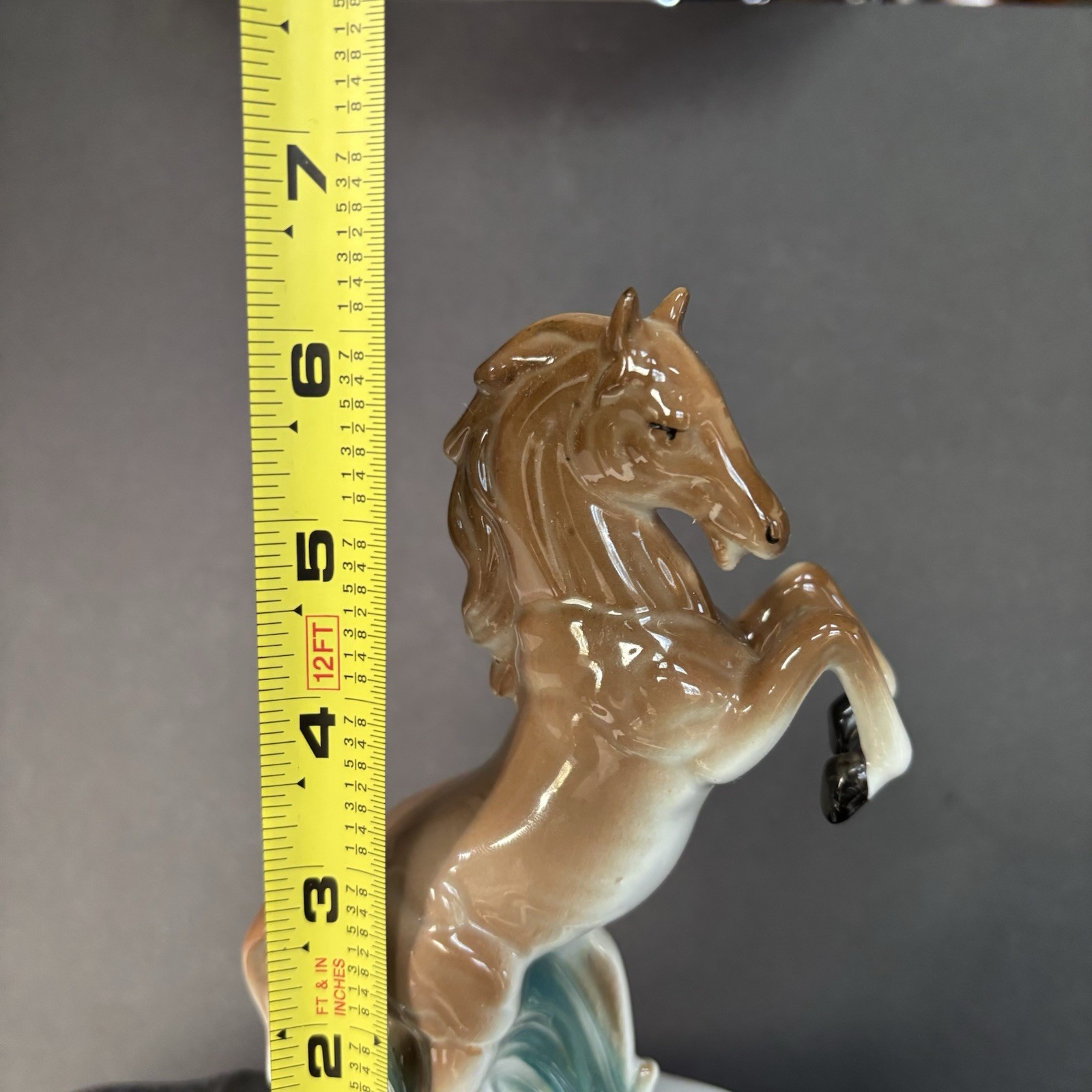 Porcelain Rearing Horse Figurine Crown Regent Fine Porcelain Romania # 66