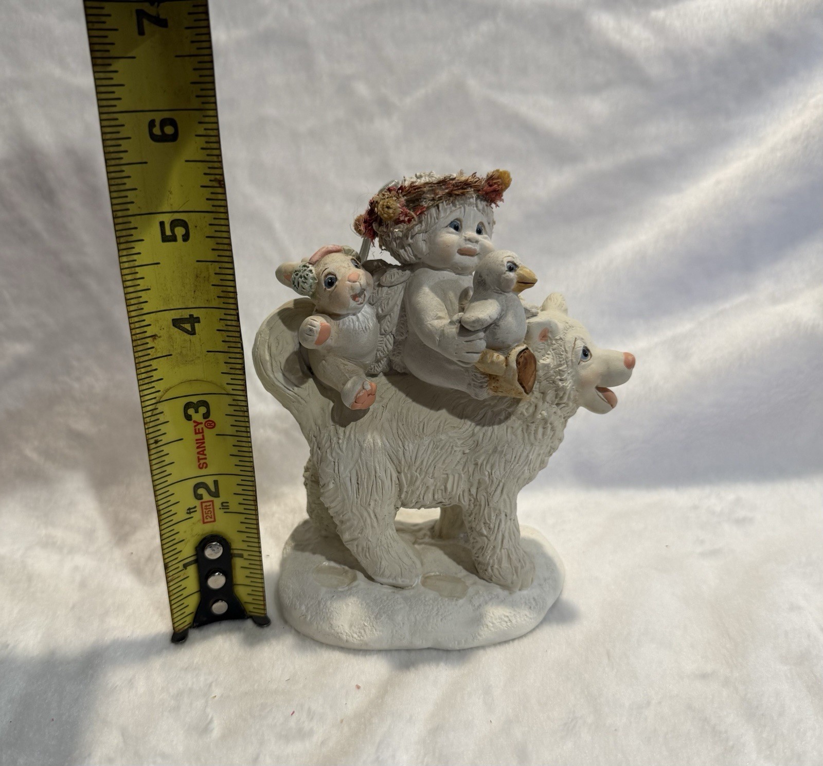 Dreamsicles Winter Ride Cherub Angel 1997 Figurine Kristin Cast Art