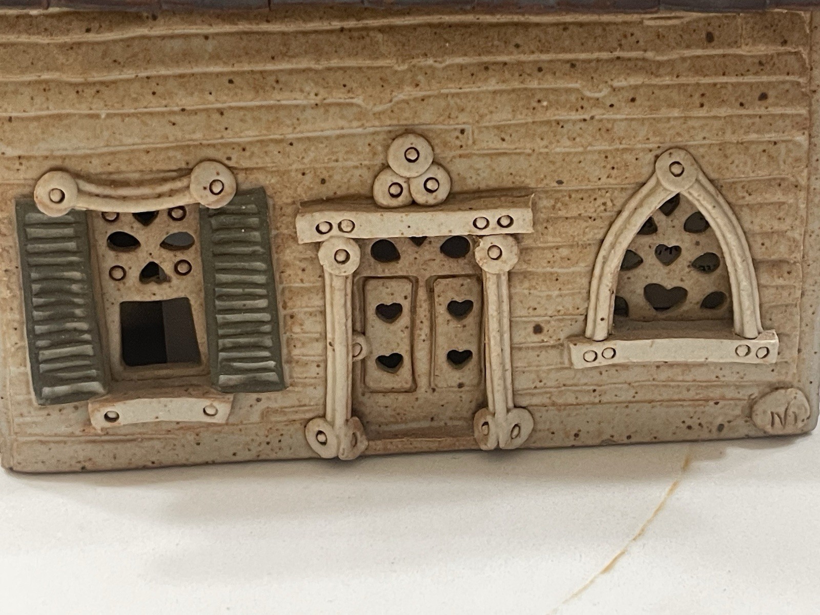 Windy Meadows Pottery MAYAPPLE Candle House 1989 8.5″ MP 38 Of 100