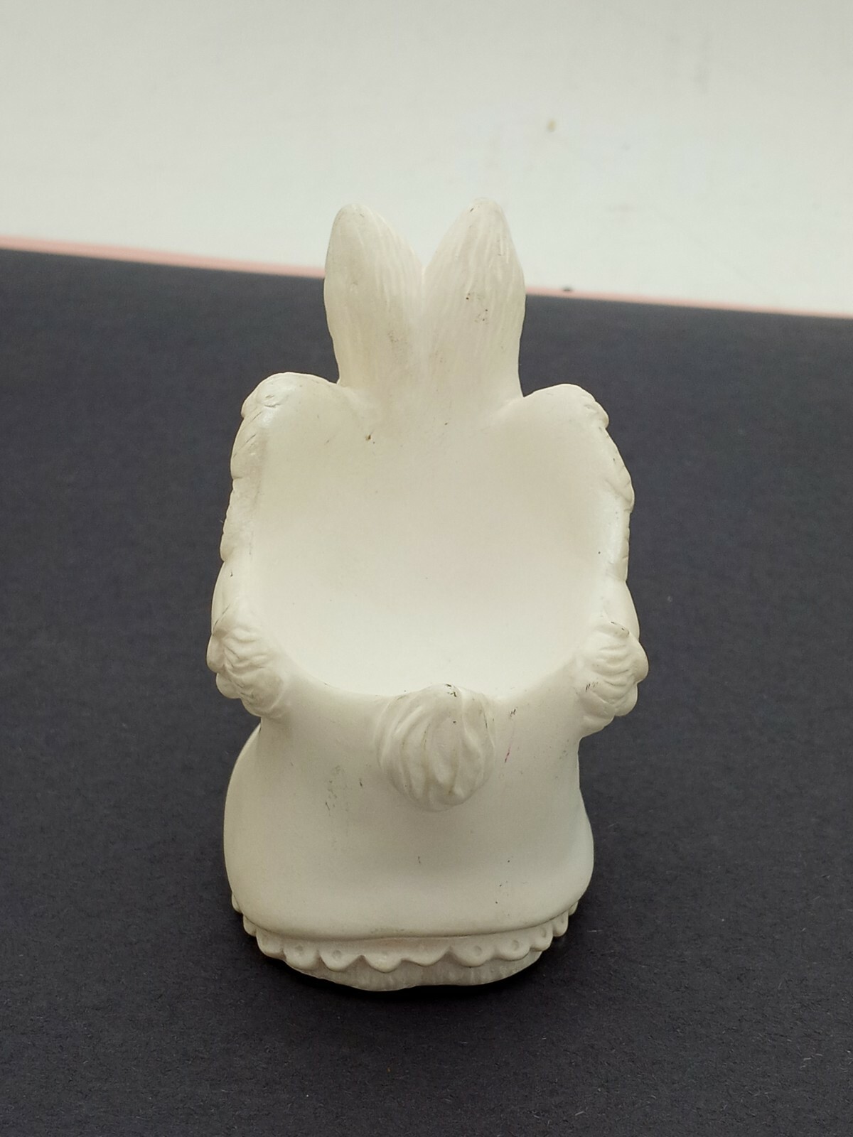 Vintage White Bunny Rabbit ( Egg Holder?) Plastic Figurine Hmk Cds Easter Decor