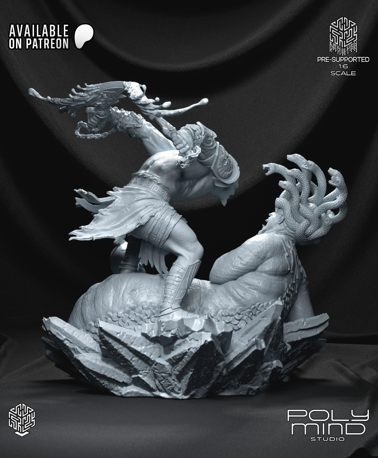 Kratos vs Medusa | 1:6 Scale | Unpainted | Garage Kit