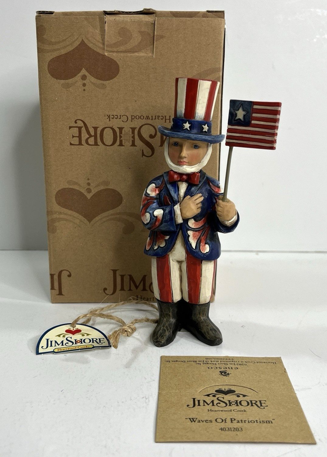 Jim Shore 5.5″ Waves Of Patriotism Figure Uncle Sam 4th Of July Independence Day