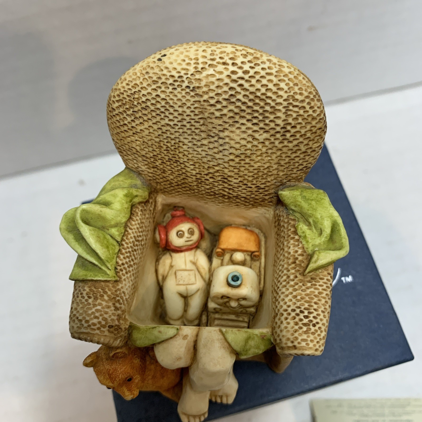 Harmony Kingdom “Joyeaux” Angelique Trinket Box–Cherub Angel Figurine–Excellent