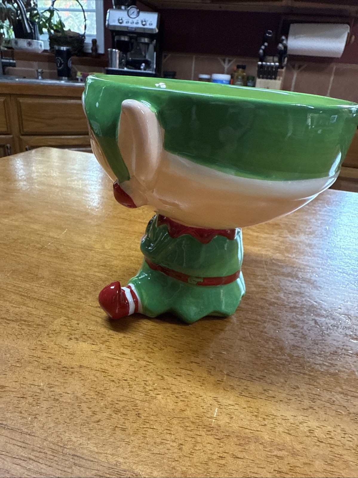 Sleigh Bell Bistro Christmas Elf Candy Trinket Dish Bowl Free Shipping!