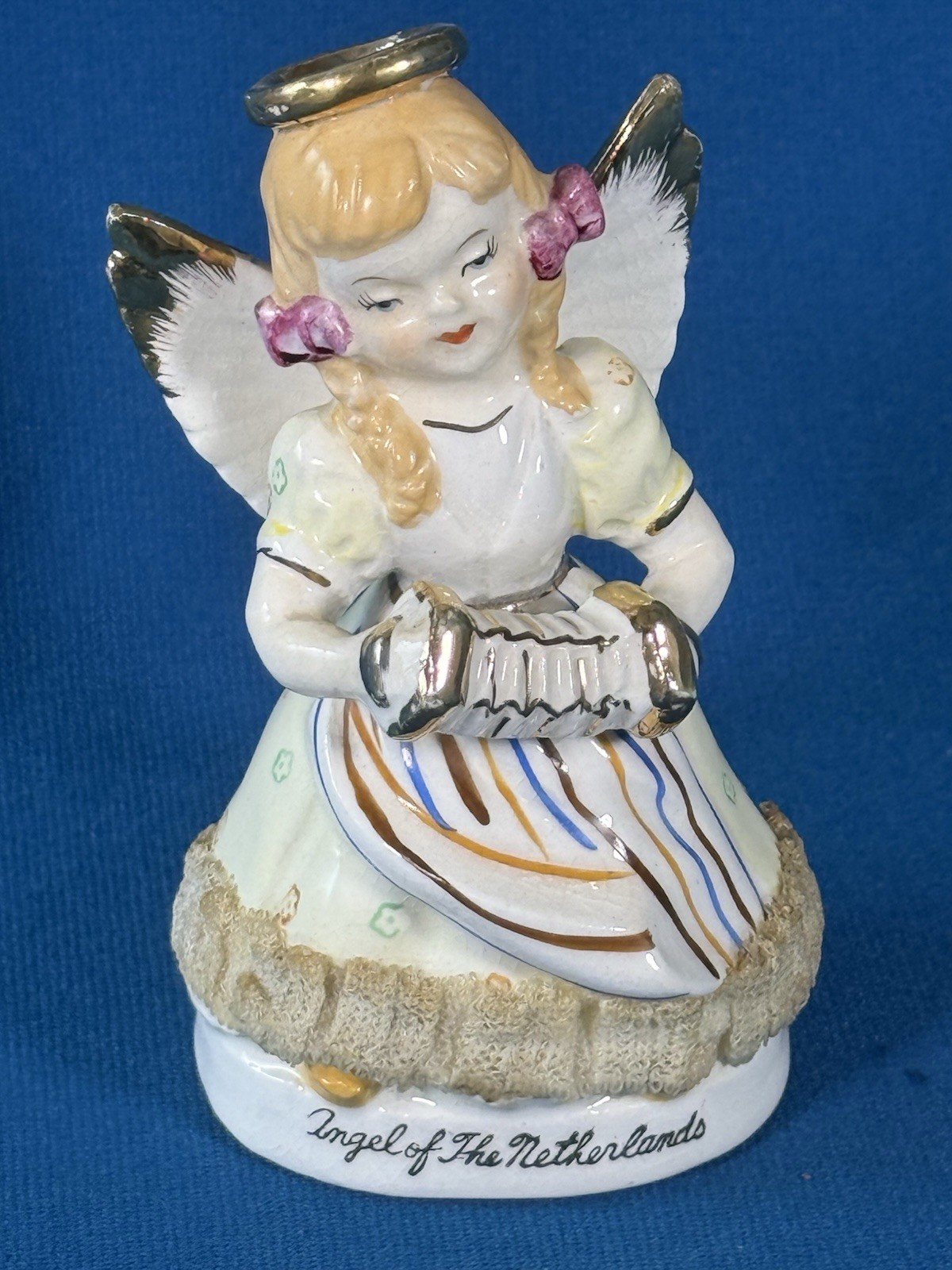 VTG 1958 Artgift Angel of The Netherlands World Countries Ceramic Figurine Japan