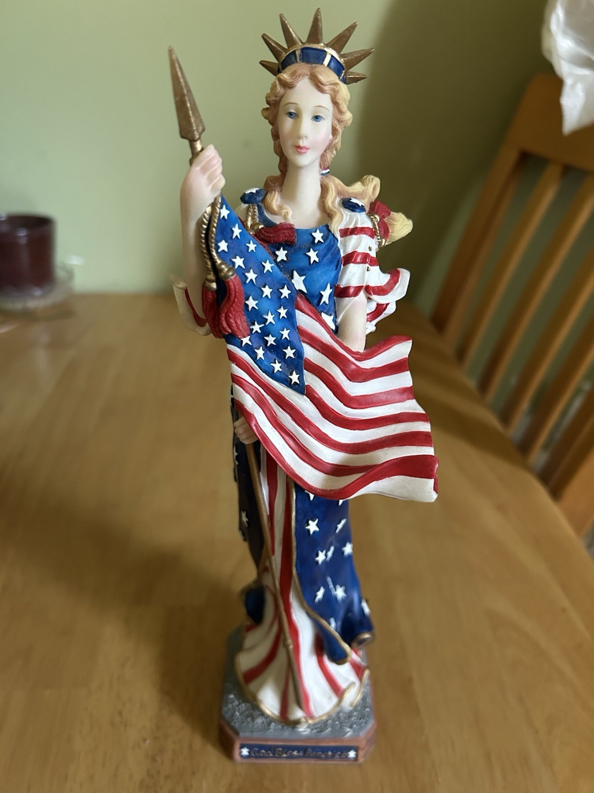 Lenox Lady Liberty Patriotic Figurine Flag Red White & Blue America 250