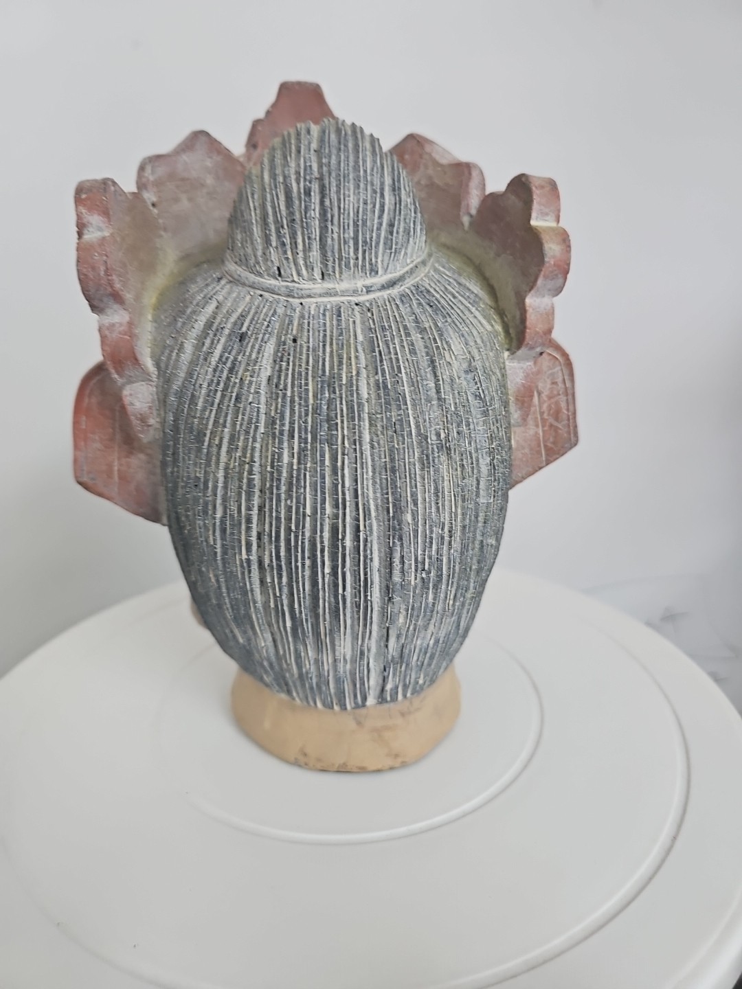Handmade Aztec Warrior Head Custom Sculpted Made In China