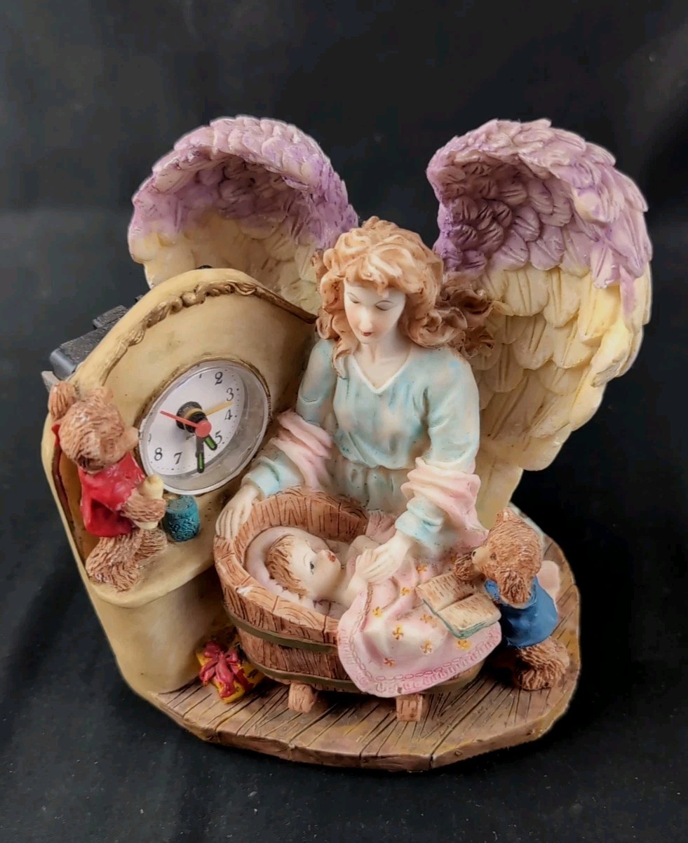 (Lot of 9) Angel Figurines, Various Brands and Sizes. 2.5″ to 8.5″ Tall