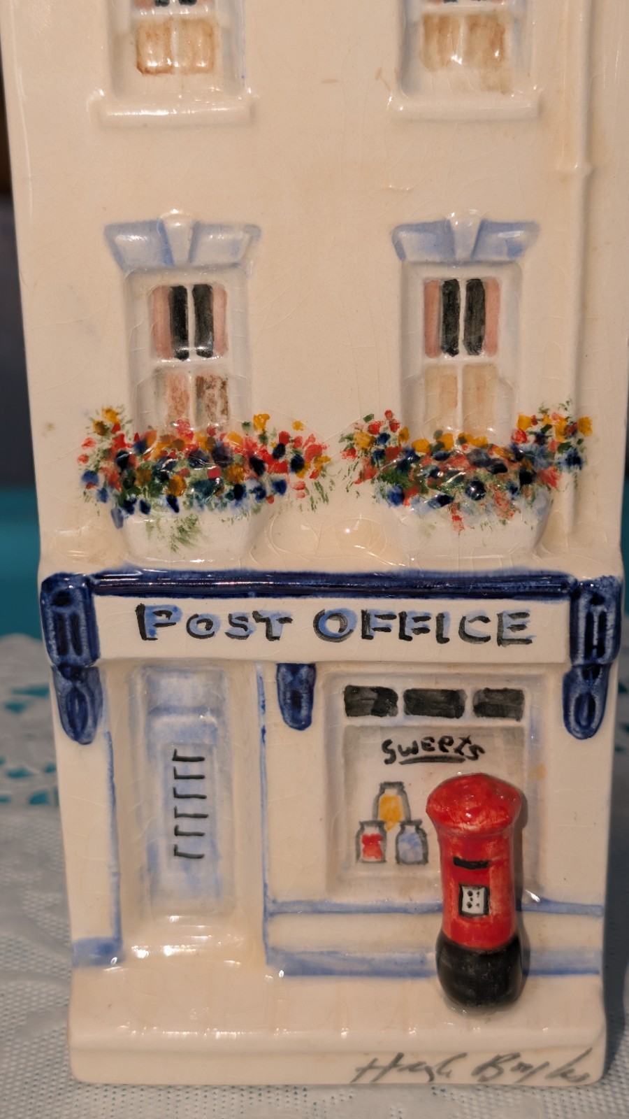 Hazle Ceramics ‘A Nation Of Shopkeepers’ Post Office Sweet Shop Sculpture Signed