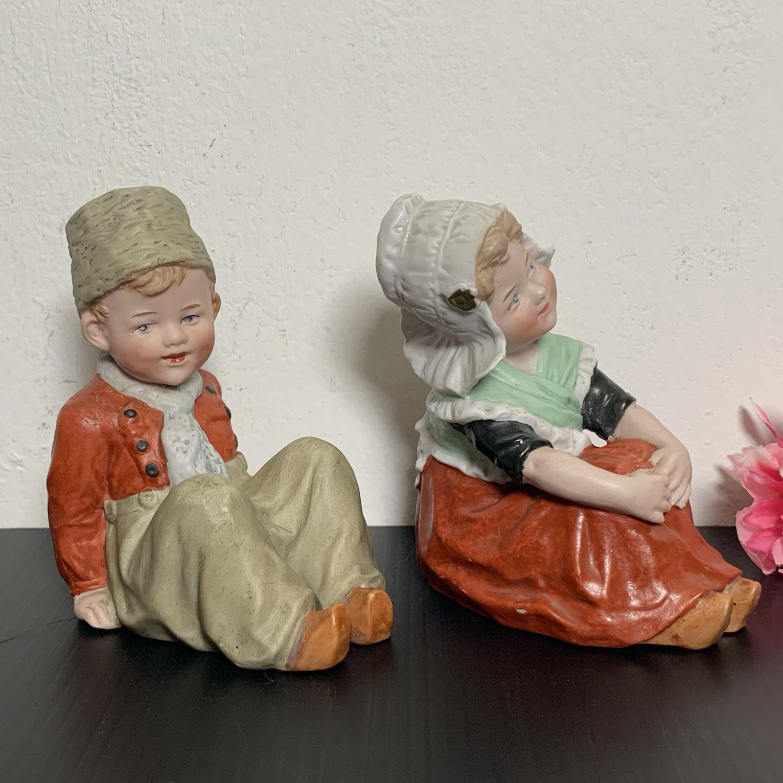 A. Jungerhans of Rotterdam Porcelain – Antique German Boy and Girl Figures