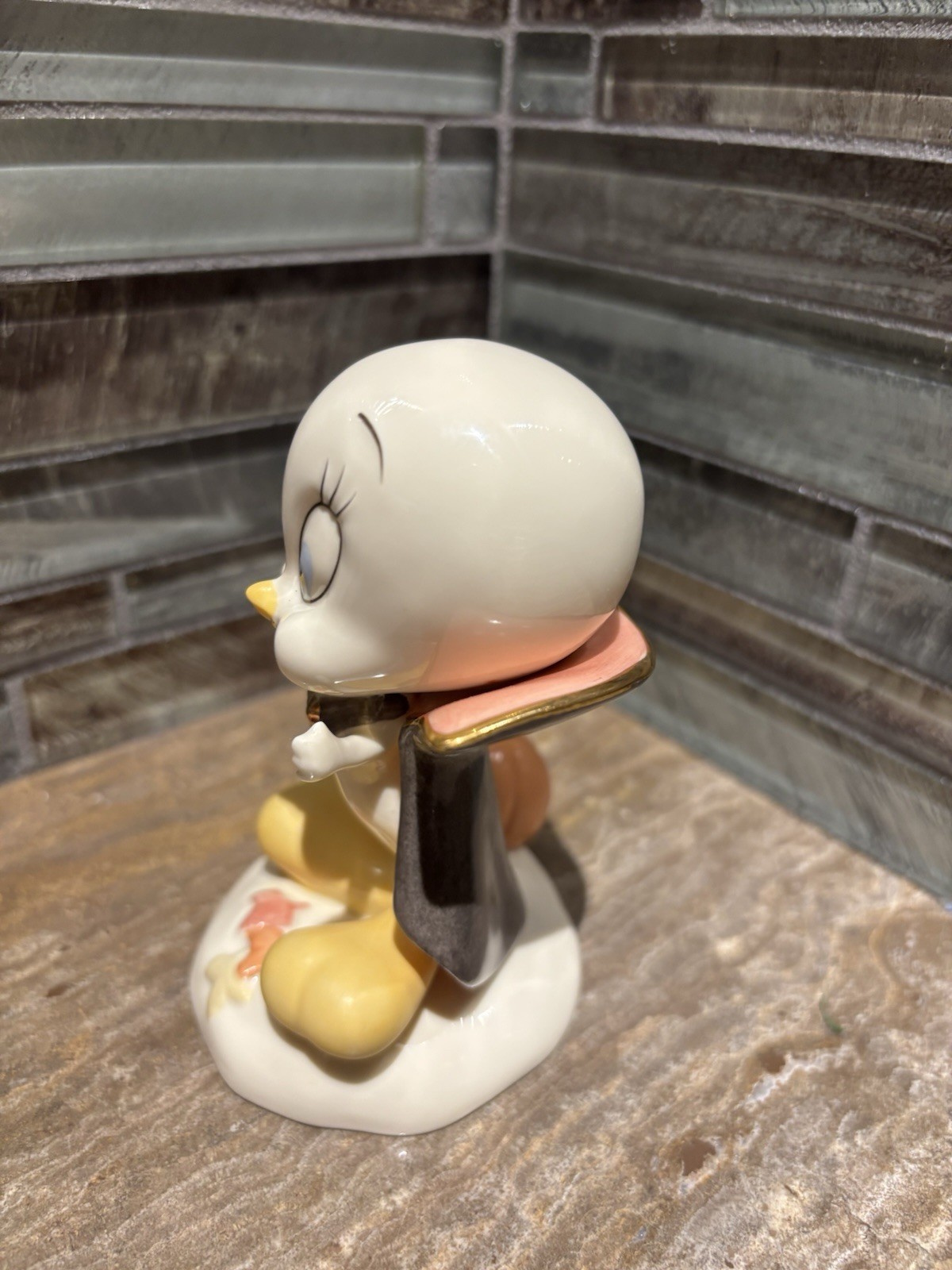 VTG Lenox Spooky Tweety Bird Dracula Halloween Figurine Looney Tunes Pumpkin