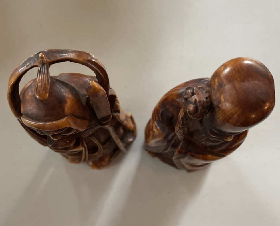 ACTION-LOBECO Vintage Two Wise Men Figurines Heavy Resin Handcrafted in Italy