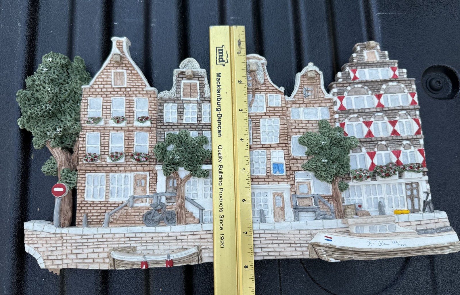 Brian Baker Deja Vu Amsterdam Canal Ltd Ed 282/1000 Plaque Resin Handpainted