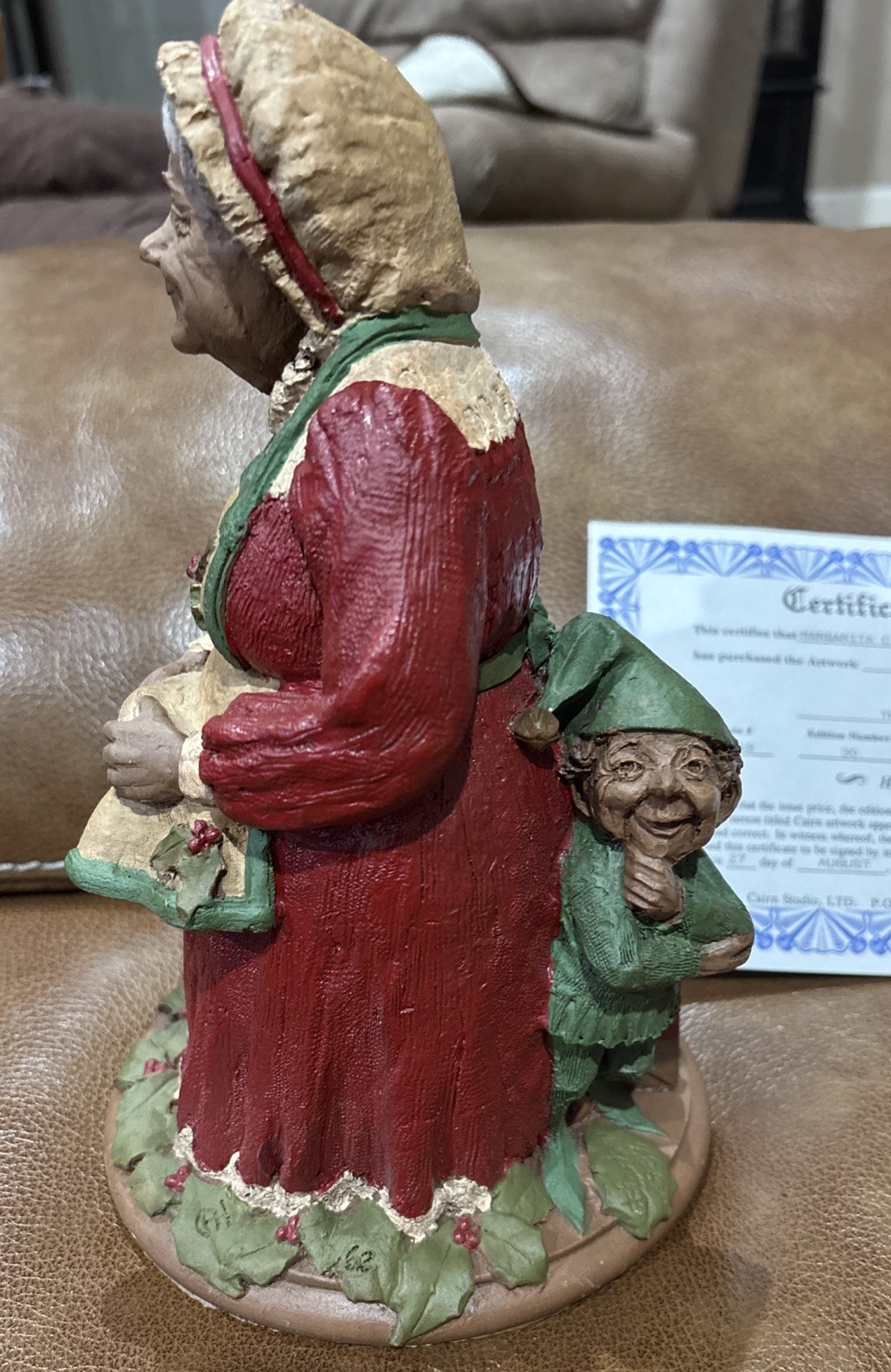 1983 Tom Clark Gnome MRS CLAUS BELLE KRINGLE / Edition #30 Cairn Studios