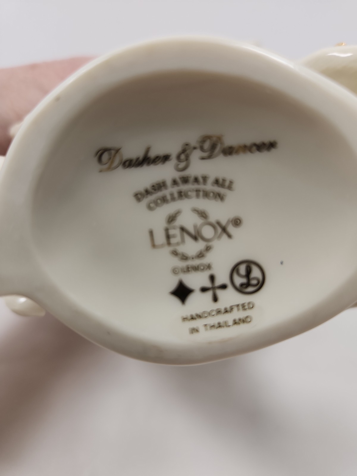 Lenox Dash Away All Collection Dasher & Dancer Porcelain Reindeer Deer Figurine