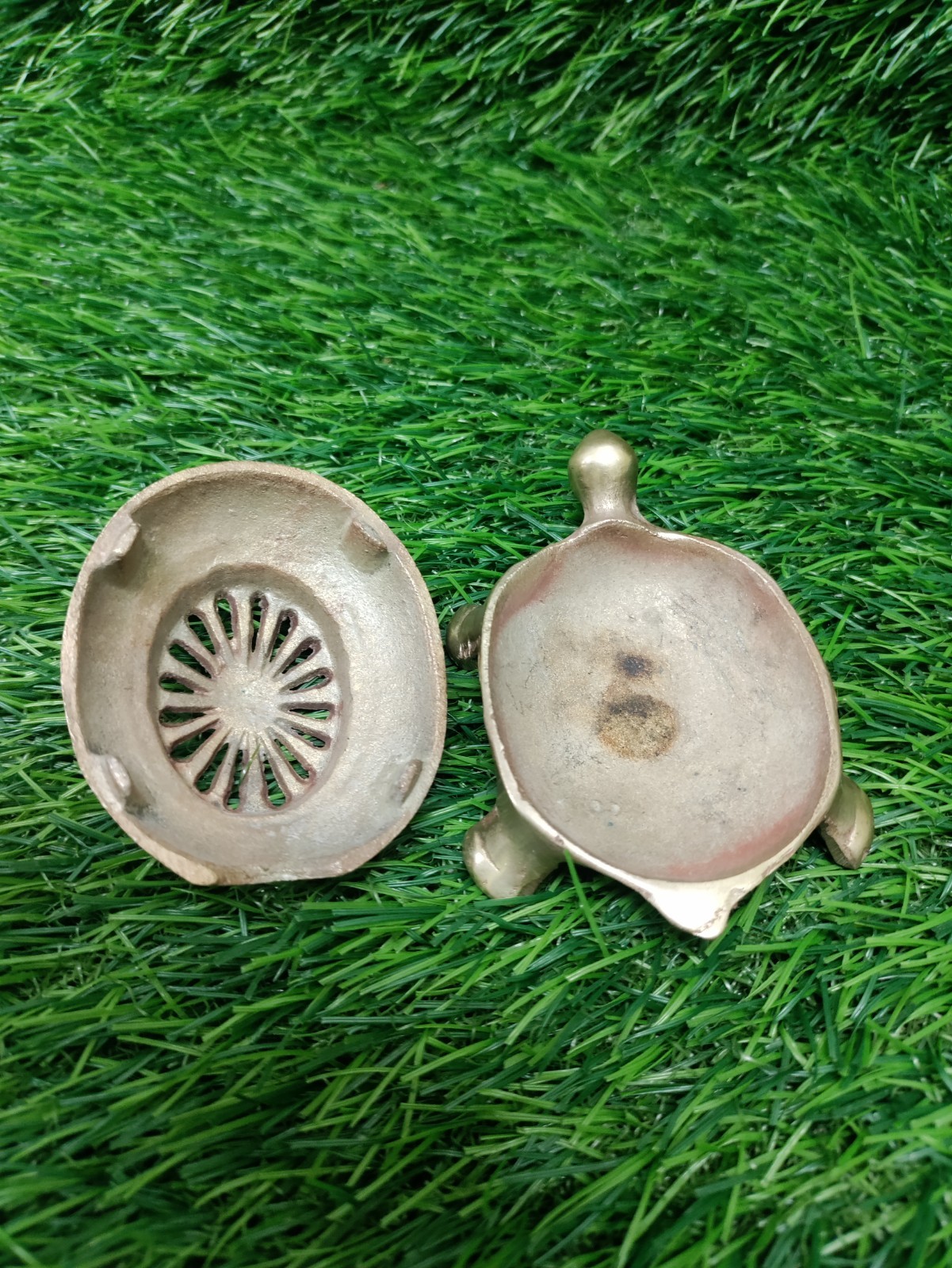 Brass Turtle Figurines Statue Turtle Cone Incense Burner Holder Animal Figurines
