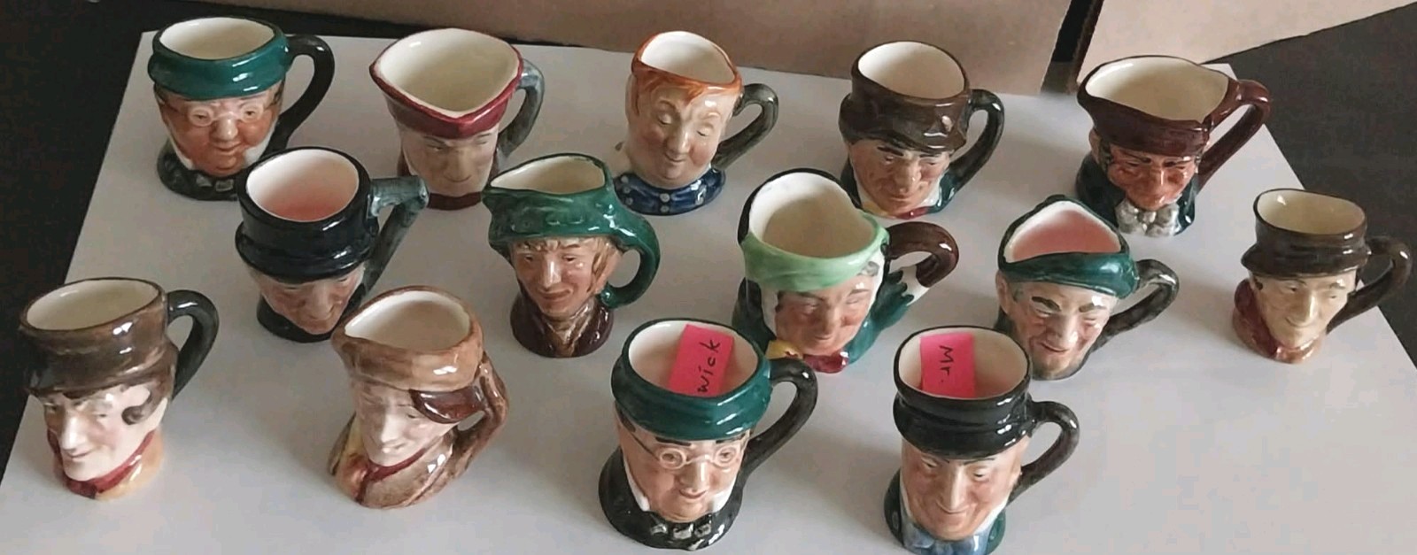 Vtg Royal Doulton TINY Character Jugs Toby Mugs Lot of 14 Complete Set of 12 +2