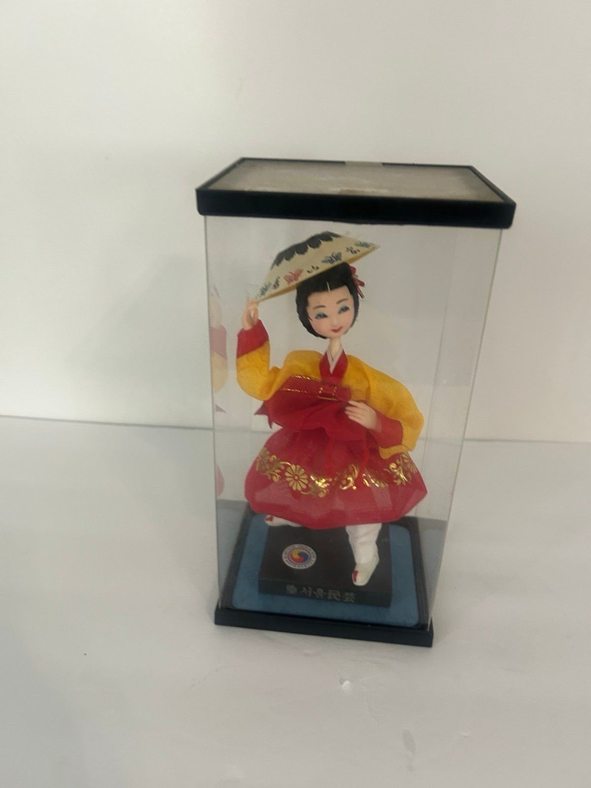Vintage Cloth Asian Doll Vintage Korean Doll in Case