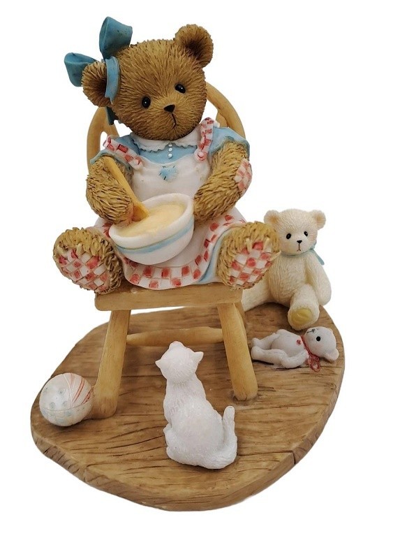 CHERISHED TEDDIES MIRANDA & DEB, CT0117 HTF BLUE BOW CHARTER TEDDY BEAR FIGURINE