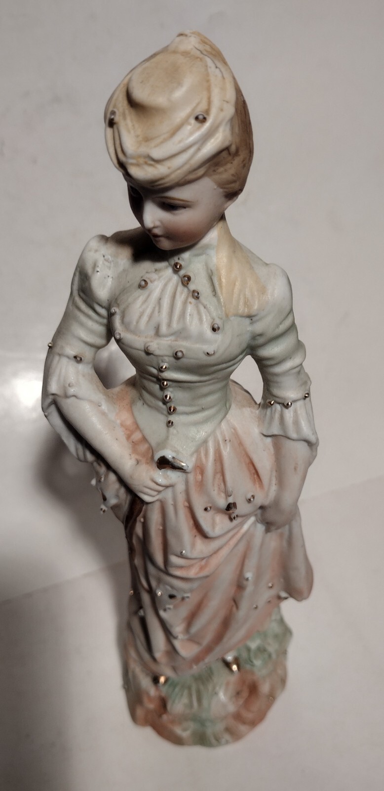 Antique Porcelain 1900-1919 Woman in Dress Figurine