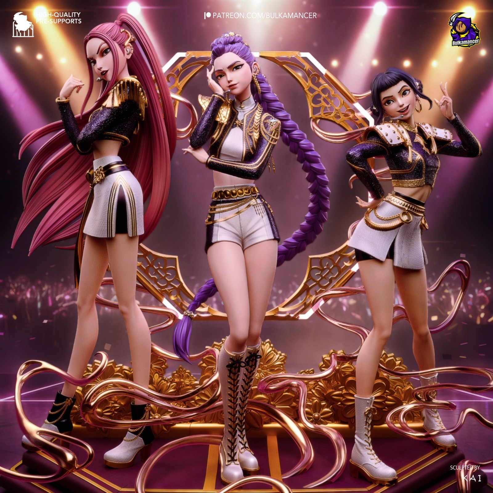 Mira – K-Pop Demon Hunters 1/8 Scale Figure Statue 3D Print Model Kit Unpainted