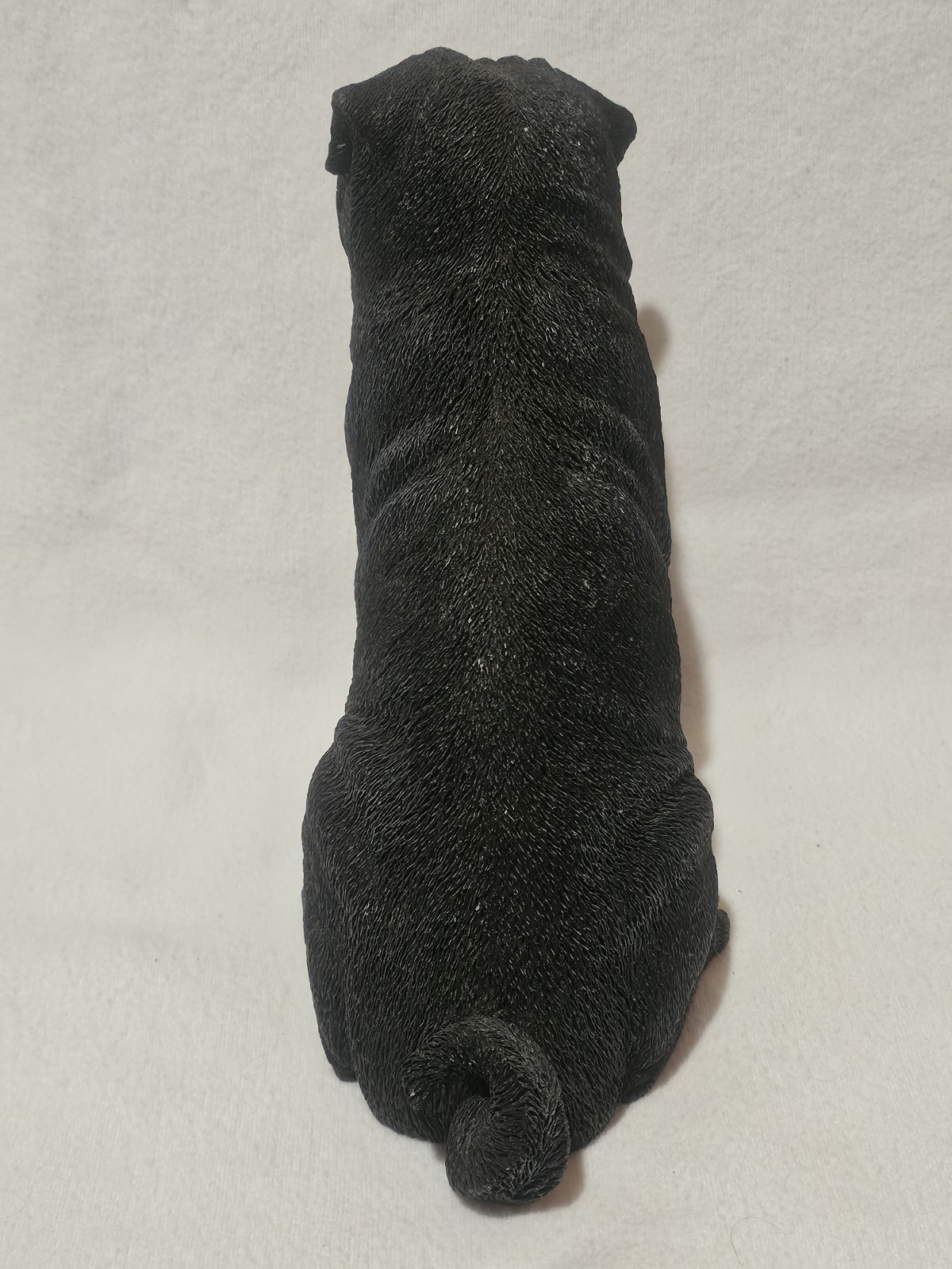 Adorable Danbury Mint “Pug Pal” Sitting Black Dog Puppy 8.5″ Figurine Statue