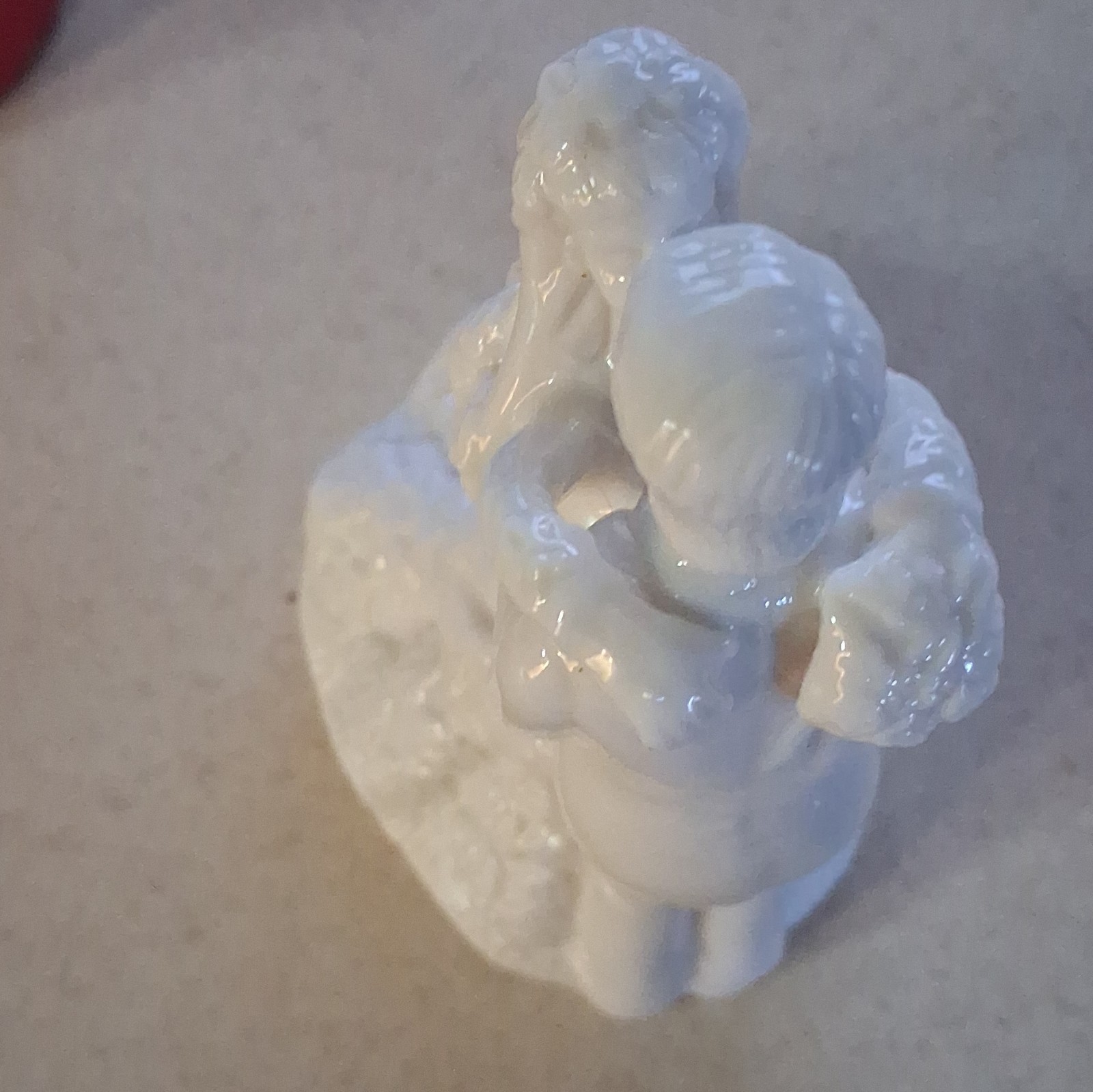 Bride and Groom Dancing Porcelain Figurine 5 1/2” All White Beautiful
