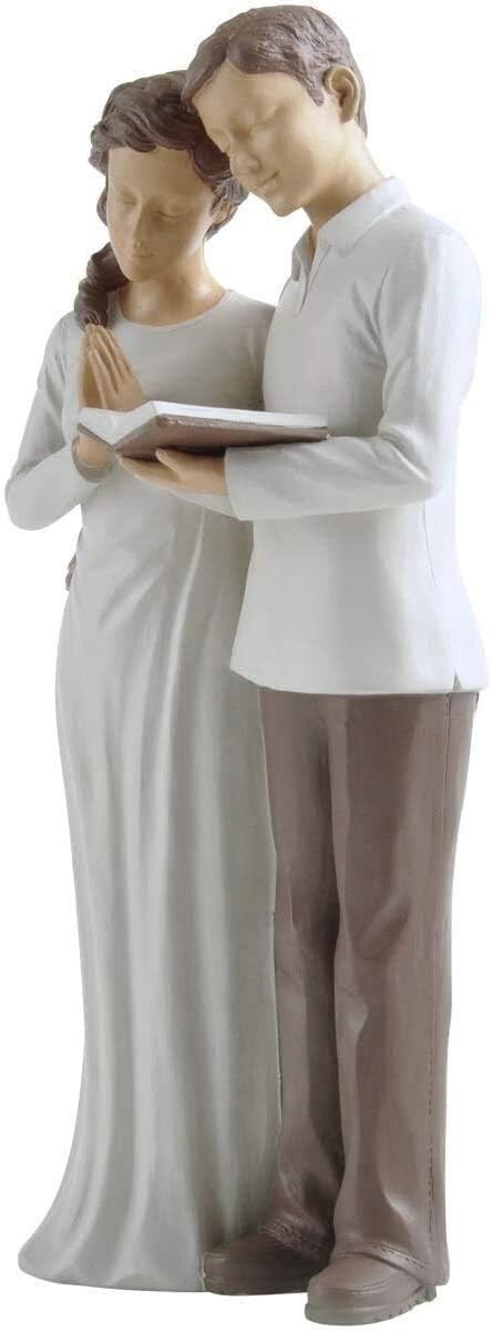 Wedding Prayer Couple Figurine – Christian Home Decor for Mantel, Bookshelf