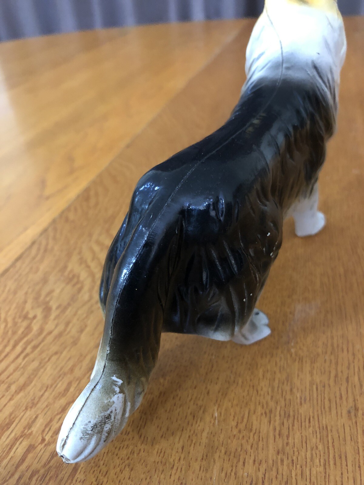Vintage Collie Molded Plastic Figurine #802 Hong Kong 7.5”