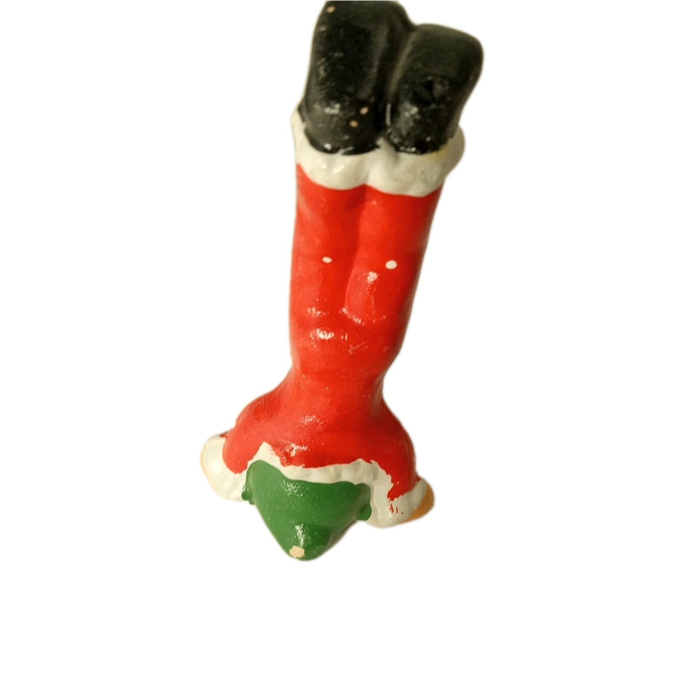 Vintage Clown Jester Figure Head Stand Acrobat Hand Painted Red Polka Dot