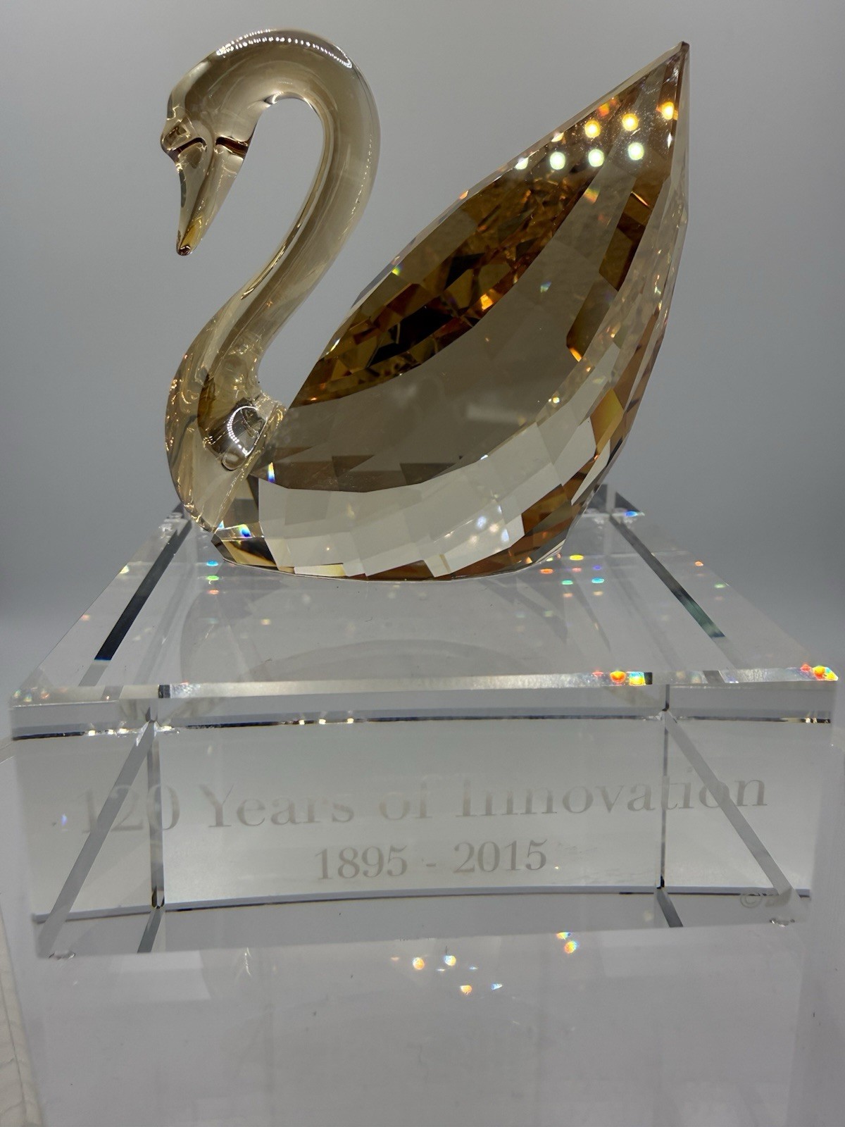 SWAROVSKI Crystal 2015 Swan Event Piece Figurine 5137830 120 Years Of Innovation