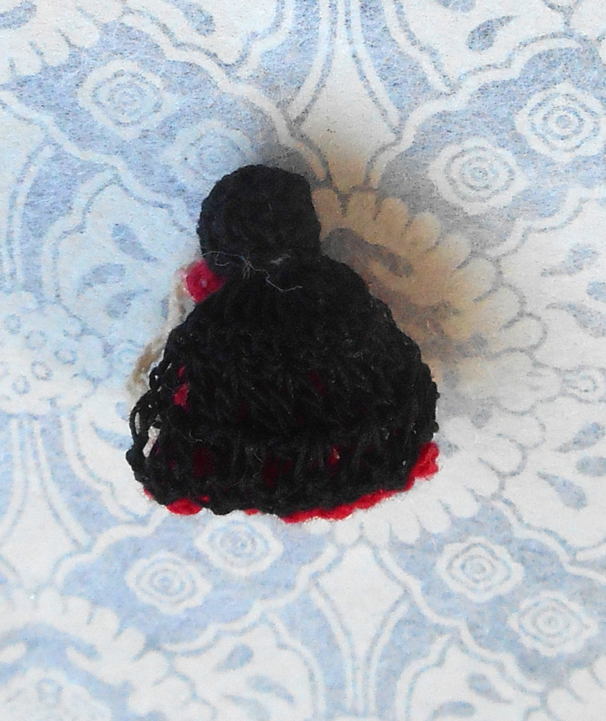 Miniature Crochet Peddler Doll with Baskets DOLLHOUSE MCrossland Artist 1:24