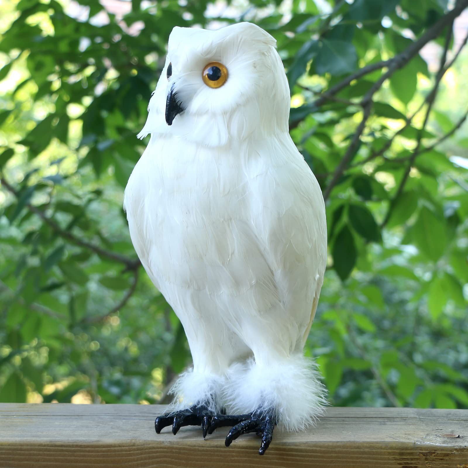 Realistic Feathered Owl Figurine Lifelike Bird Replica Simulation Wild Animal…