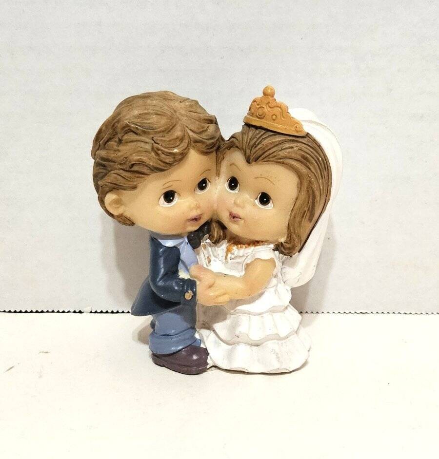 Tender Times Bride & Groom Wedding Cake Topper 3.5″ Figurine