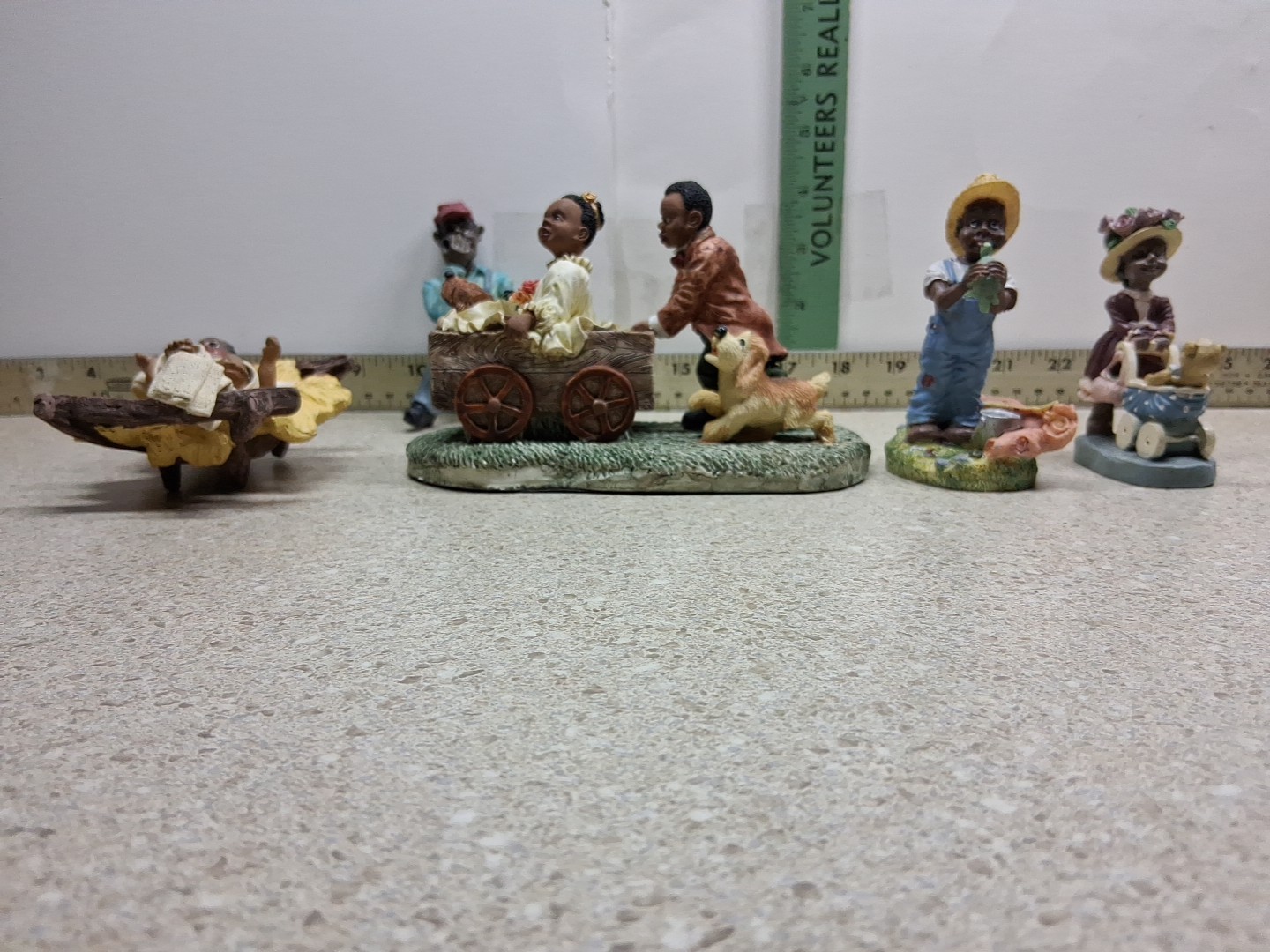 Lot of 5 Unbranded African American Figurine Collection used Please See Pics