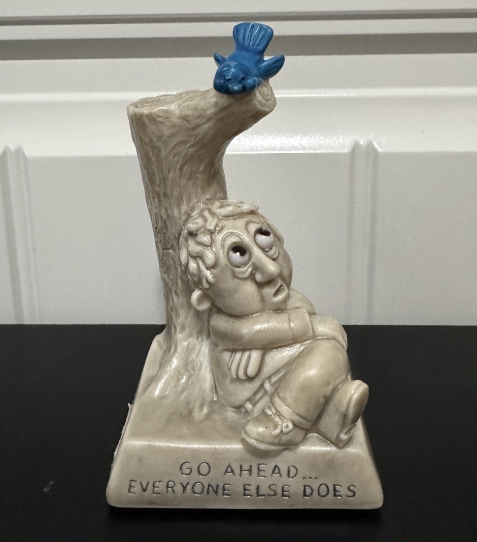 Vintage 1968 R&W Berries Co. “Sillisculpt” Figurine Go Ahead…Everyone Else Does