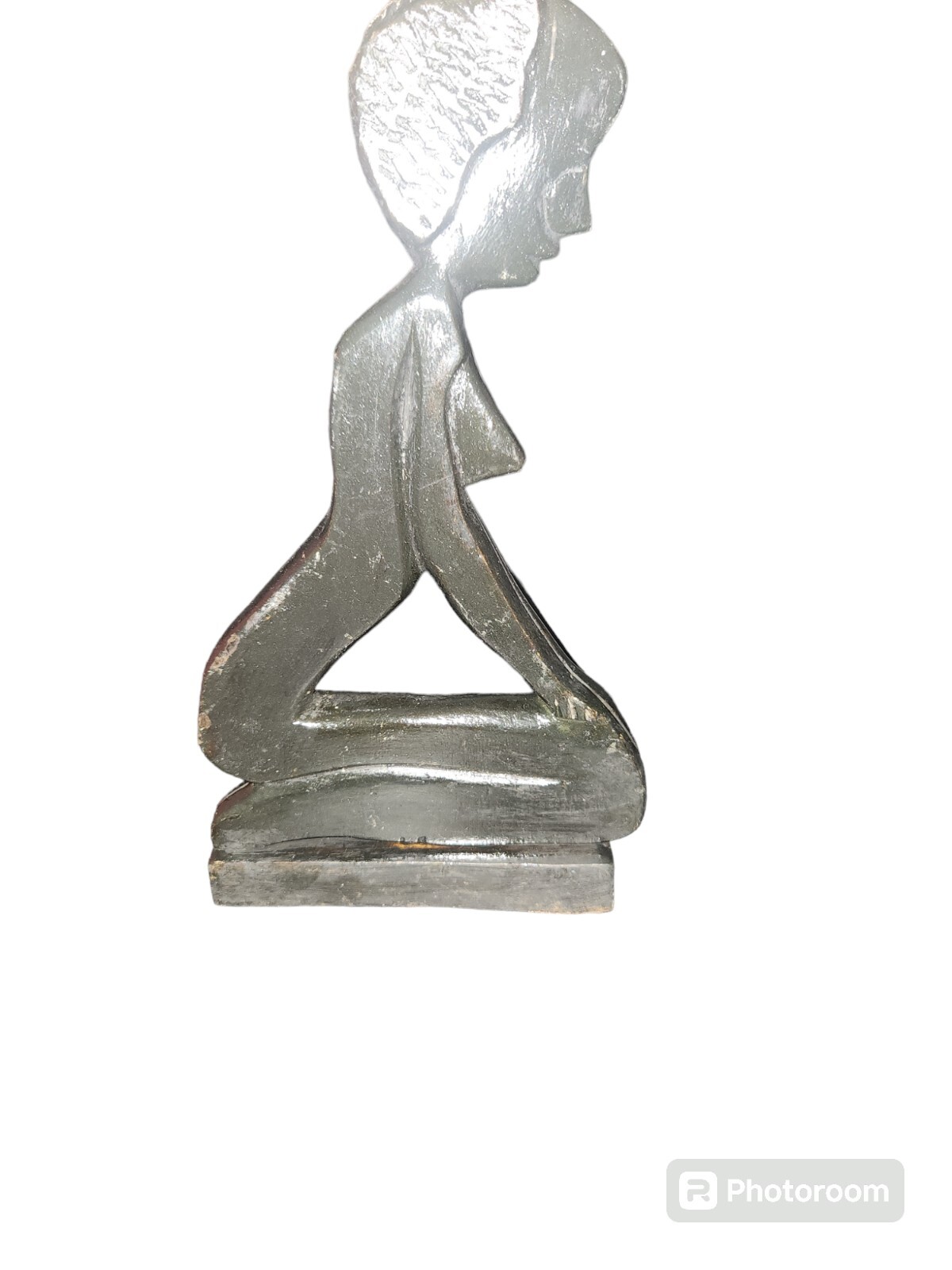Hand Carved Woman African Black Wooden Figure Statue Art 12″ x 6.5″