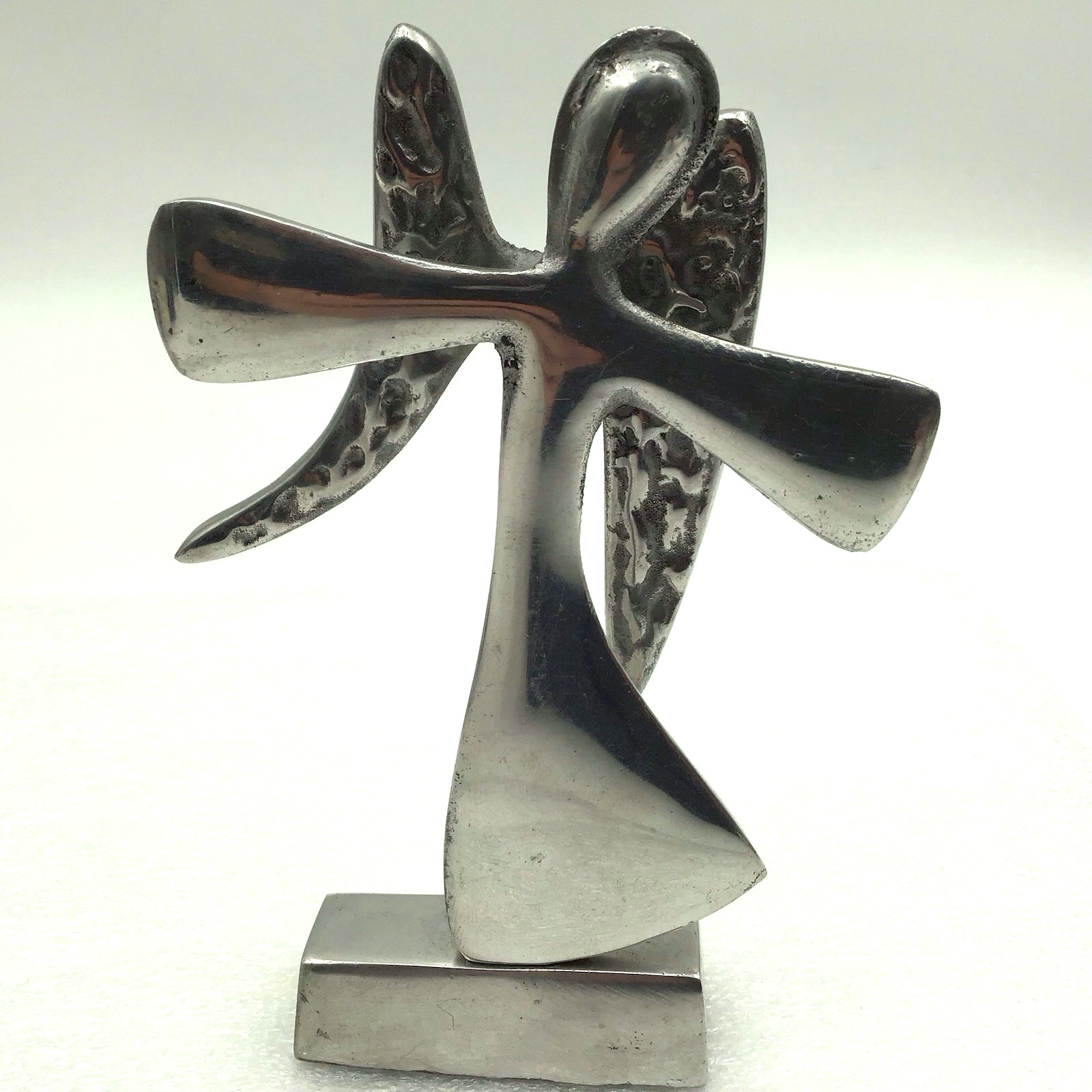 Guardian Angel Cast Aluminum Spiritual Desk Shelf Décor Religious Figurine 6.5″