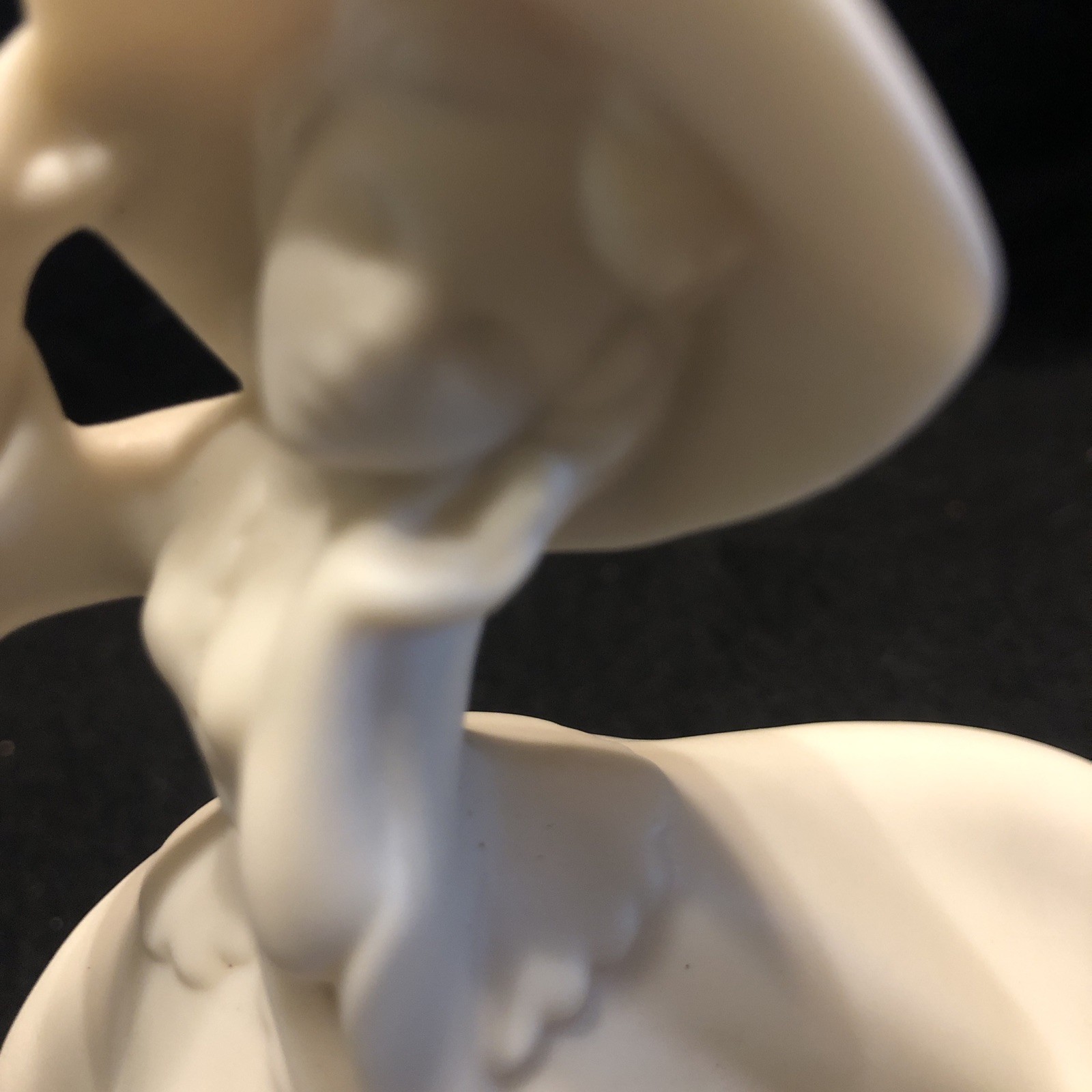 Victorian Girl With Hat Porcelain Bisque Figurine