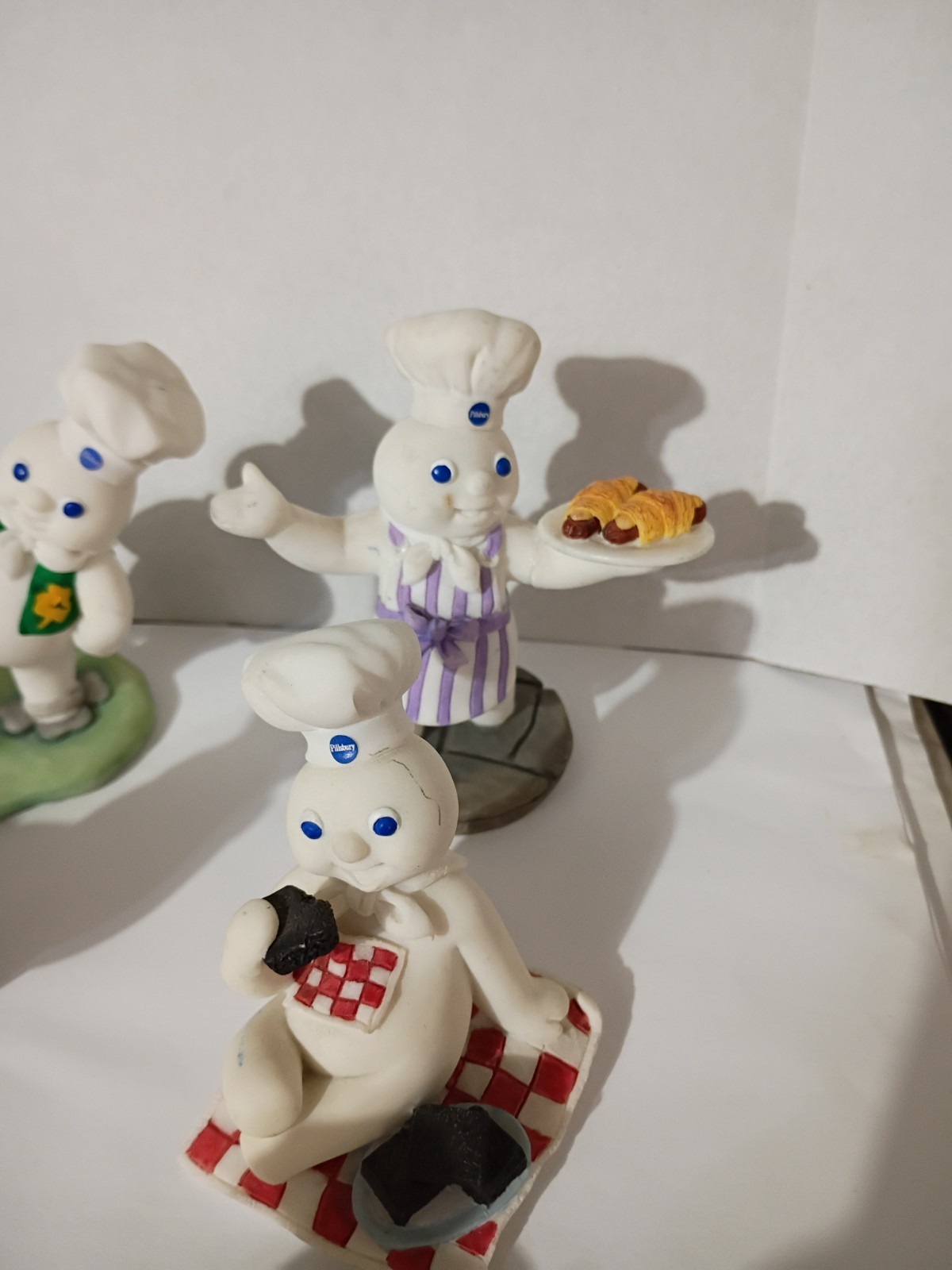 Vintage 1997 Danbury Mint Christmas Doughboy Calendar Month Figurine Lot Of 7