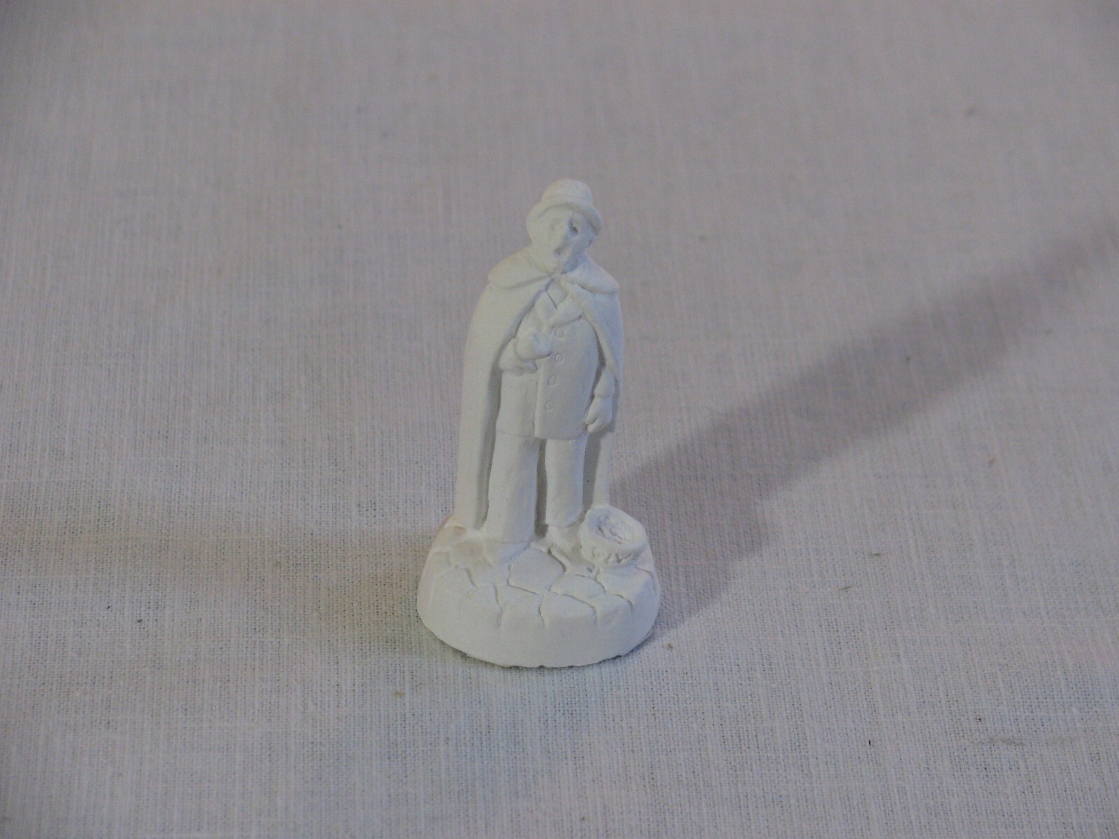 Vtg Mini Unpainted Paintable Ceramic Man Singing Figurine, Michaels Stores rr