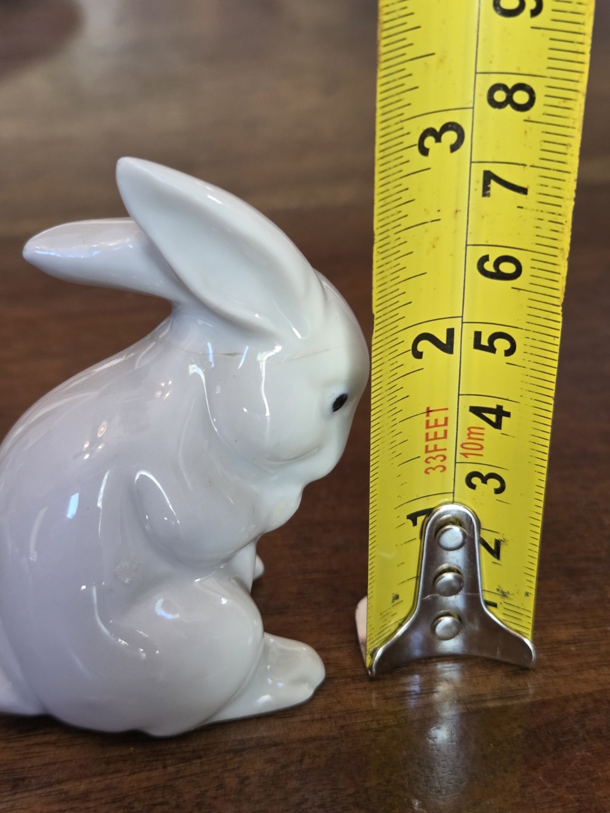 Vintage Small Porcelain White Rabbit Figurine Bunny Japan 3″