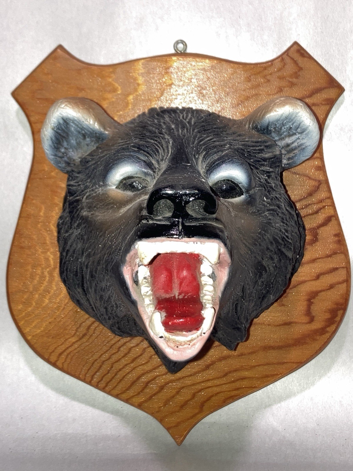Vintage Miniature Faux Grizzly Bear Animal Head Trophy Plaque By Buck’s Trophies