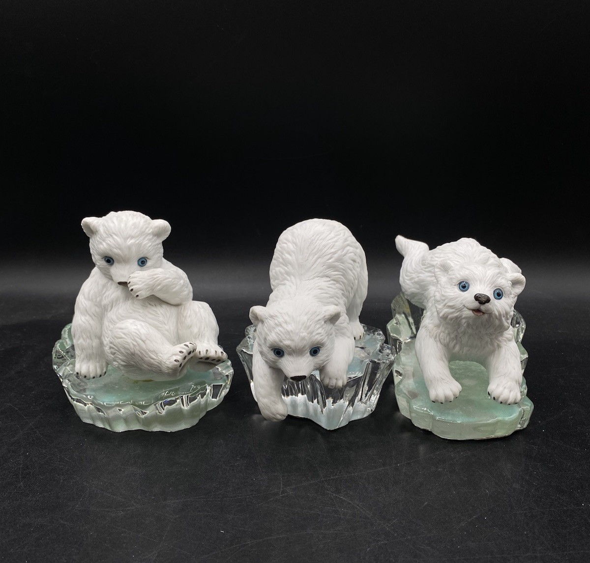 Polar Bears Polar Playmates Hamilton Collection Set of 3 Figurines 1995-96