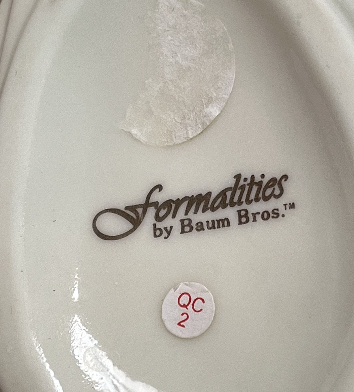 VTG Baum Brothers Formalities Porcelain Swan Figurine Trinket Dish Gold Trim