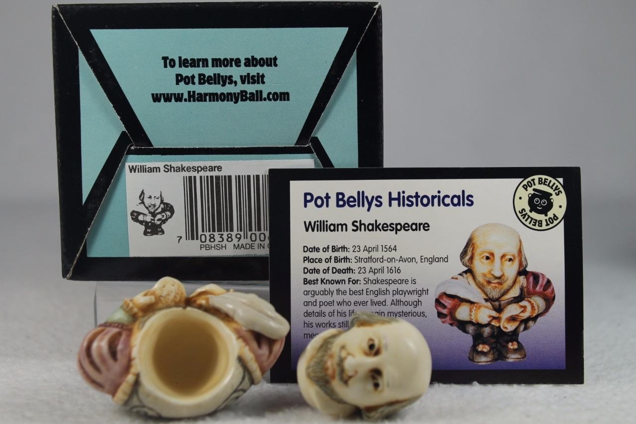 Harmony Kingdom Ball Pot Bellys Belly ‘William Shakespeare’ – PBHSH – New In Box