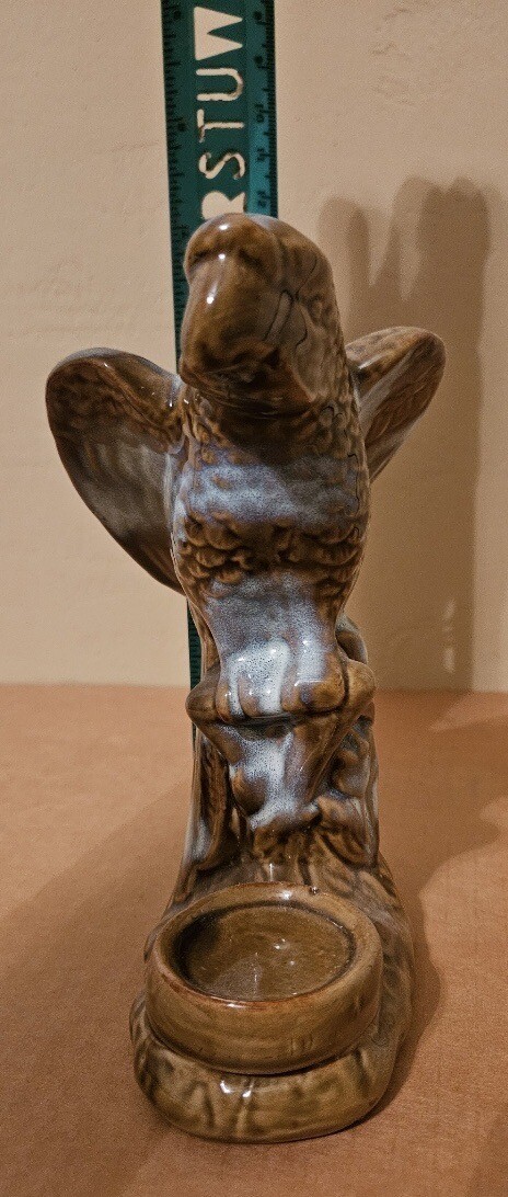 Vintage Glass Bird Statue Figure Avian Hollow Figure Approx 6-8″ Tall