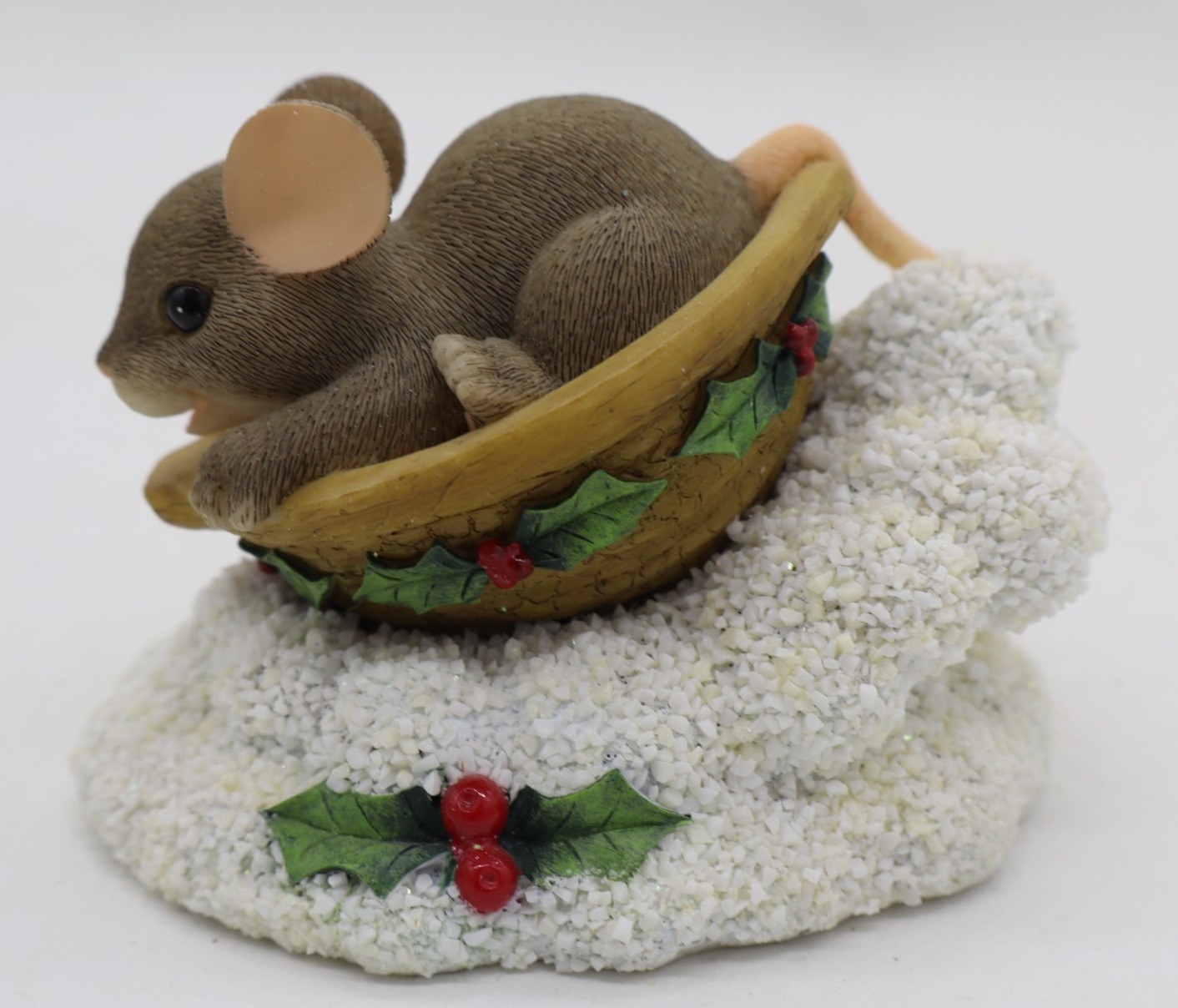 Charming Tails Sledding Nut Figurine Fitz & Floyd